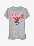 Marvel Spider-Man Brick Spidey Girls T-Shirt, ATH HTR, hi-res