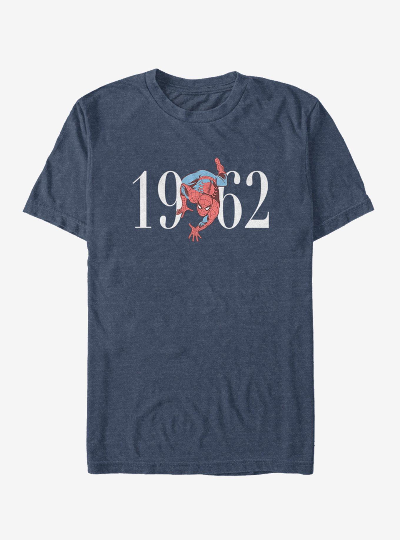 Marvel Spider-Man Ninteen Sixty Two T-Shirt, NAVY HTR, hi-res