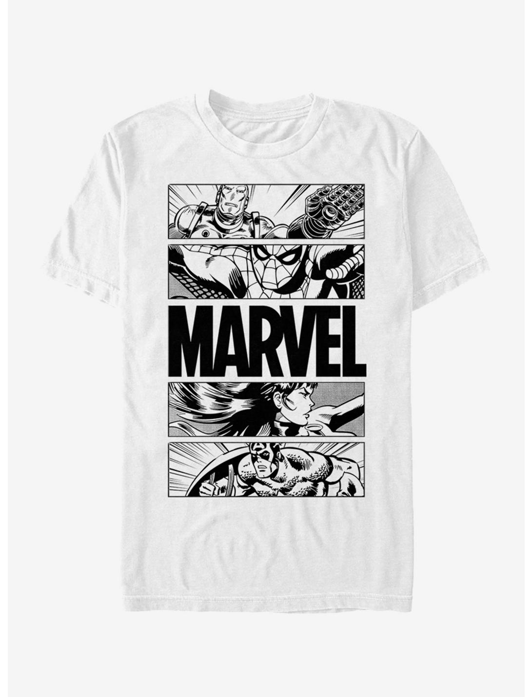 Marvel Spider-Man Graphic Panels T-Shirt, WHITE, hi-res