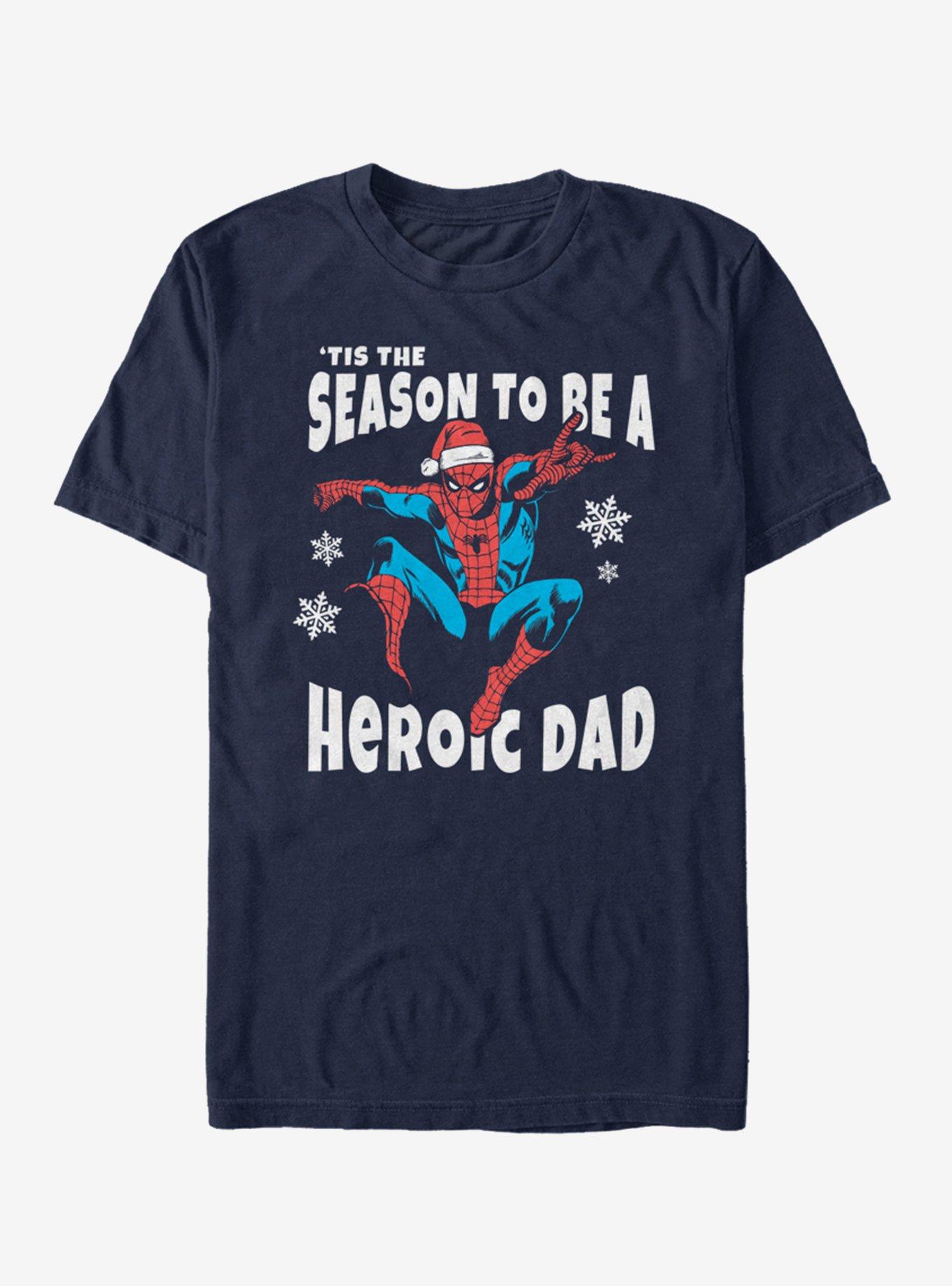 Marvel Spider-Man Heroic Dad T-Shirt, NAVY, hi-res