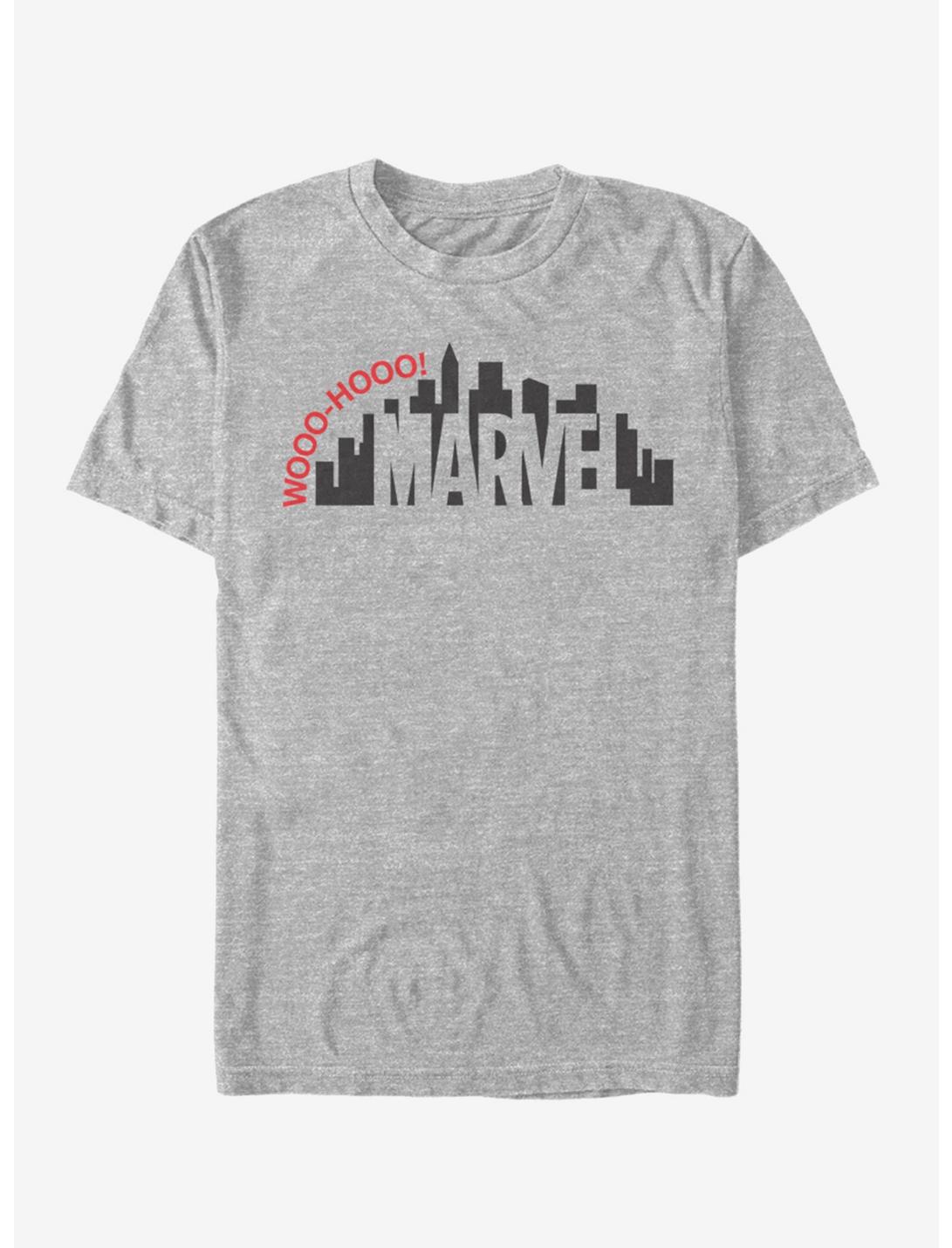 Marvel Spider-Man Skyline Logo T-Shirt, ATH HTR, hi-res