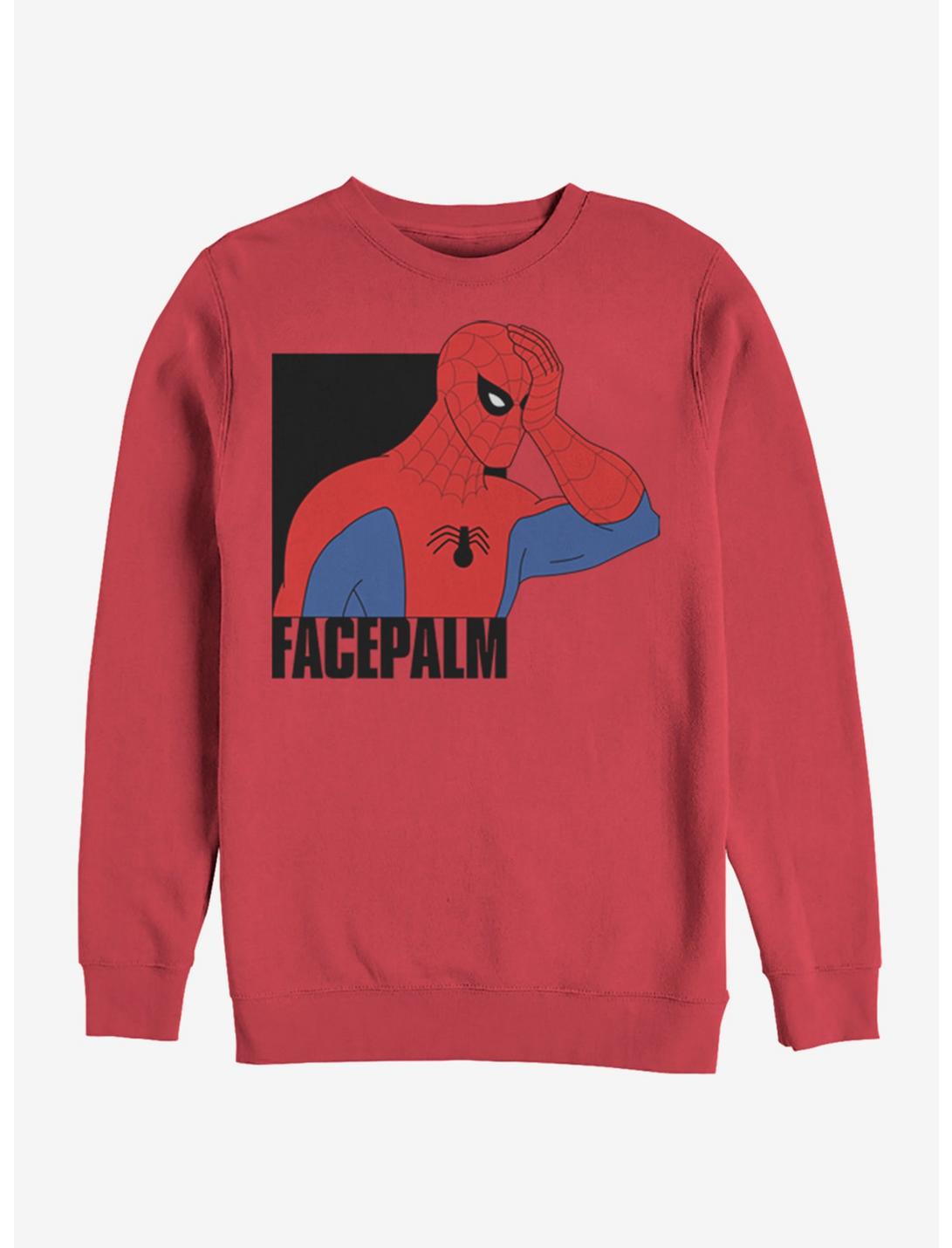 Marvel Spider-Man Facepalm Sweatshirt, RED, hi-res