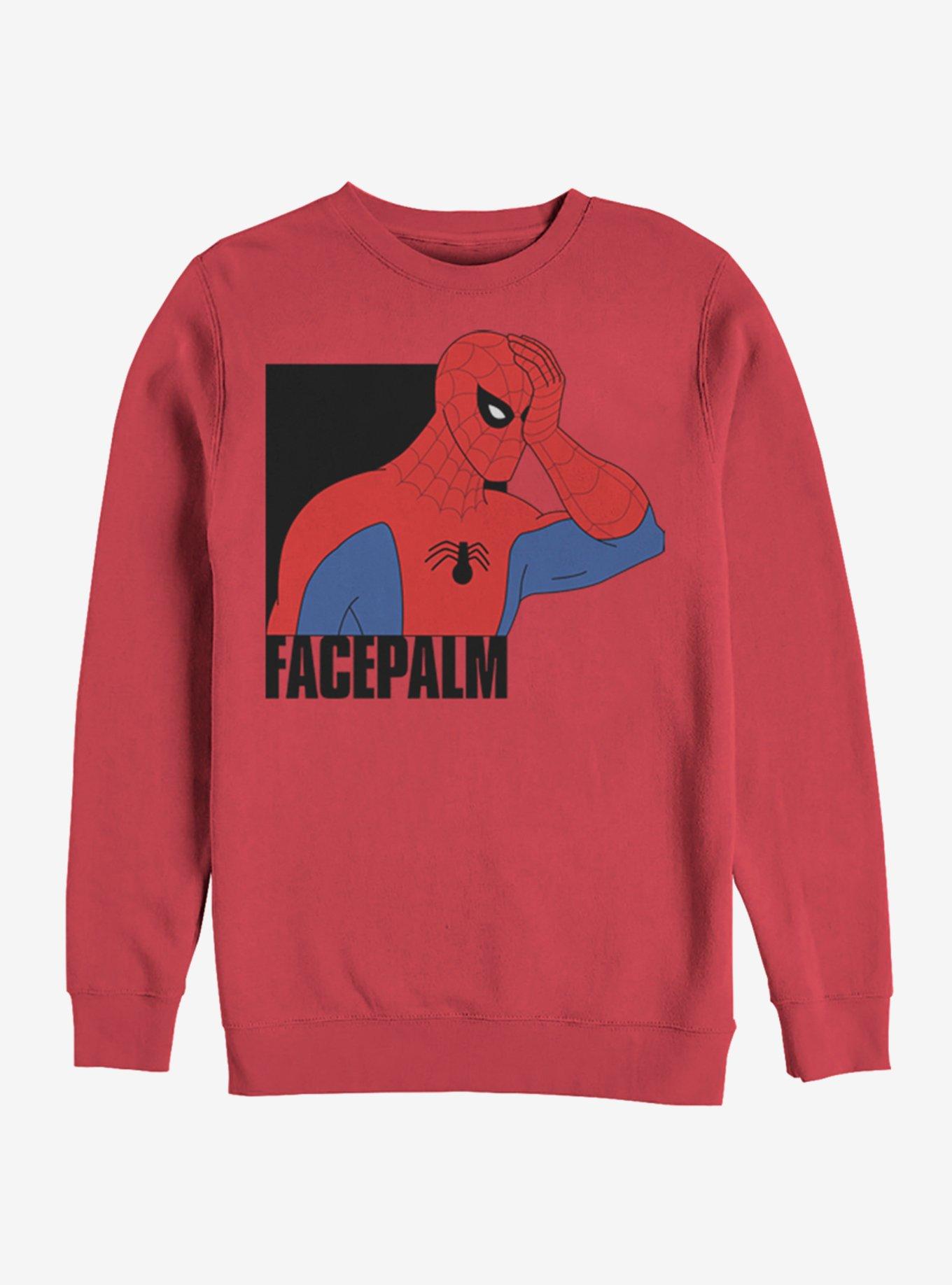 Marvel Spider-Man Facepalm Sweatshirt, RED, hi-res