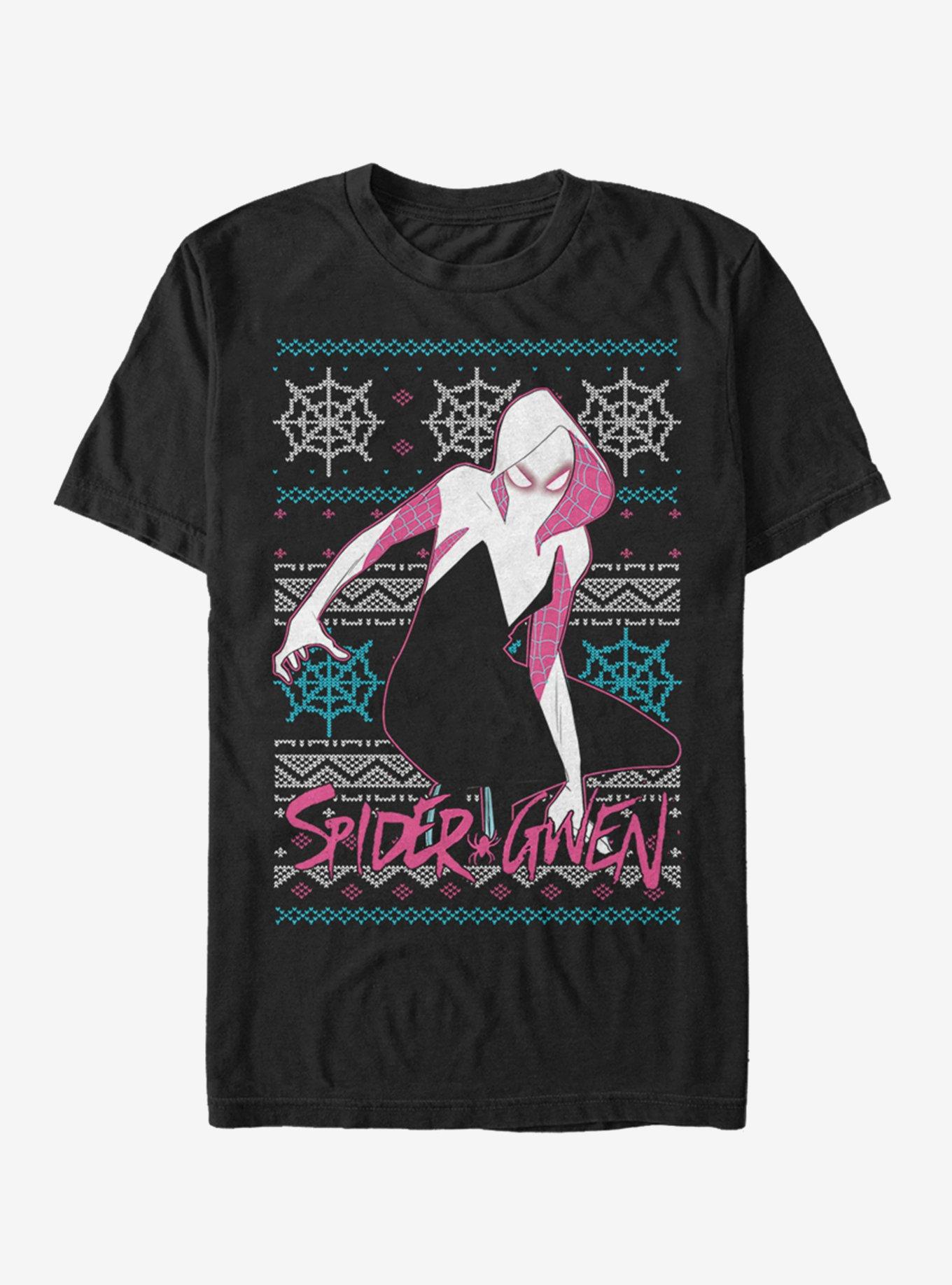 Marvel Spider-Man: Into The Spider-Verse Spider-Gwen Seperated Gwen Sweater T-Shirt, BLACK, hi-res