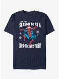Marvel Spider-Man Heroic Brother T-Shirt, NAVY, hi-res