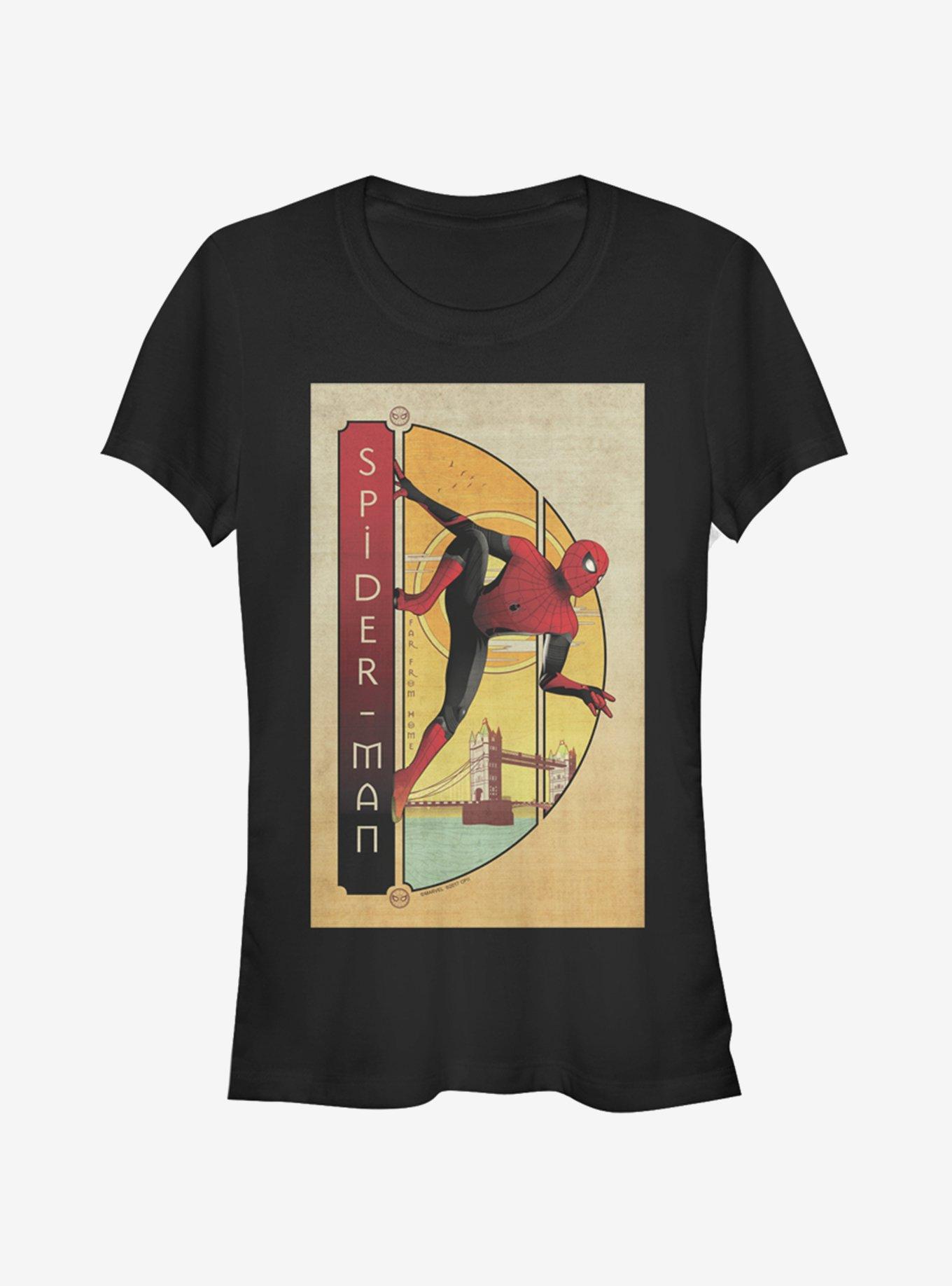 Marvel Spider-Man Spider-Man Bridge Girls T-Shirt, BLACK, hi-res