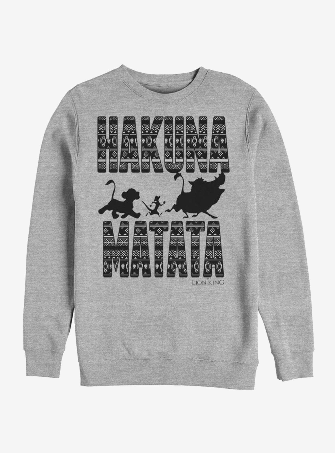 Disney The Lion King Hakuna Print Sweatshirt, ATH HTR, hi-res