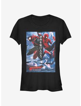 Marvel Spider-Man Spider Japanese Text Girls T-Shirt, , hi-res