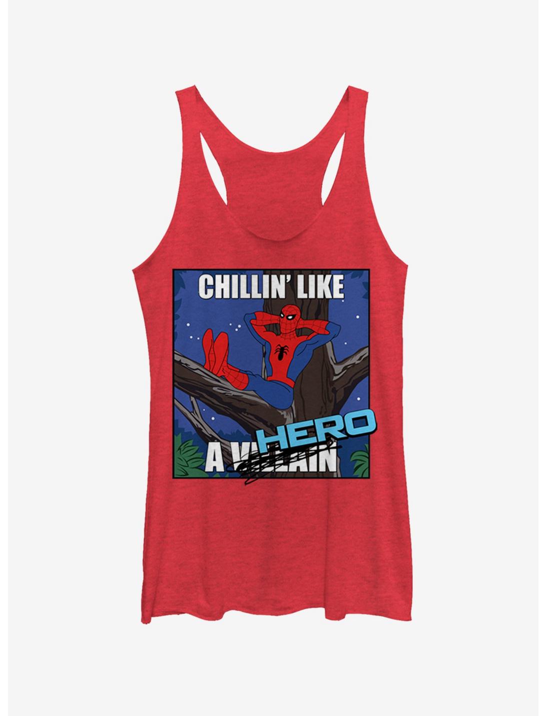 Marvel Spider-Man Chillin Hero Girls Tank, RED HTR, hi-res