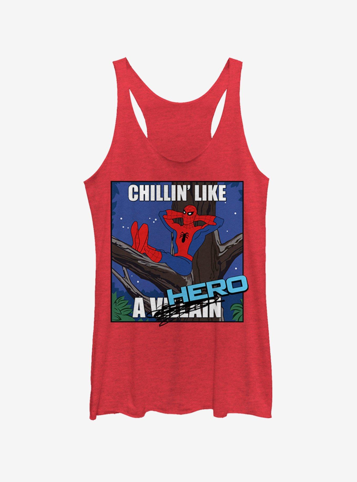 Marvel Spider-Man Chillin Hero Girls Tank, RED HTR, hi-res