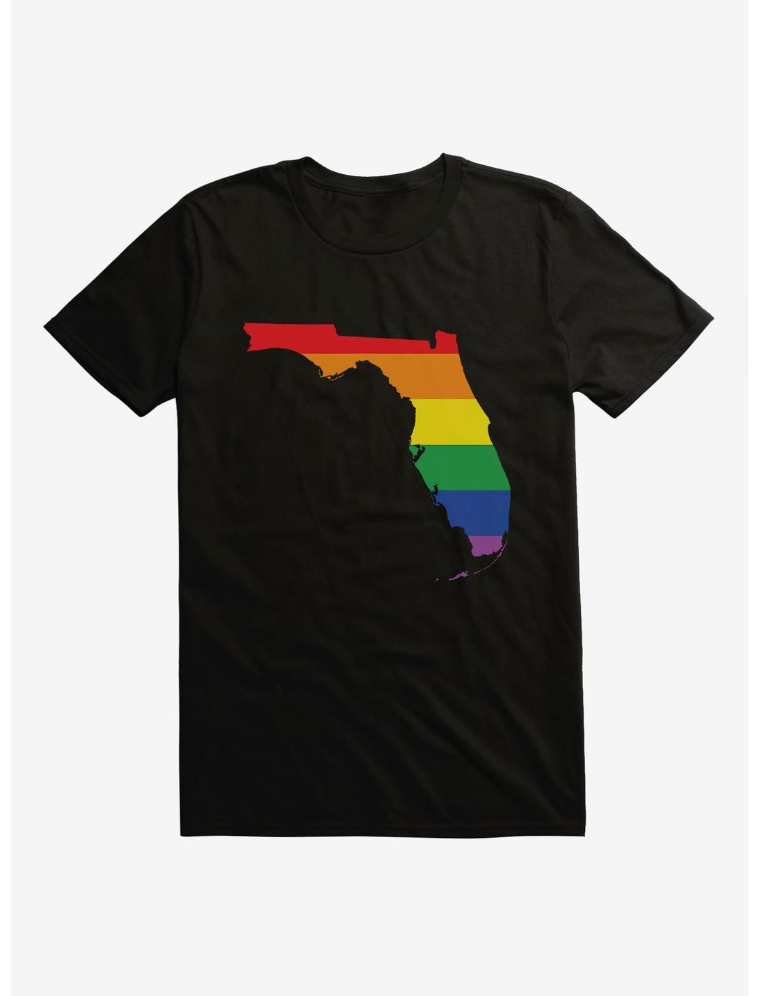 Pride State Flag Florida T-Shirt, BLACK, hi-res