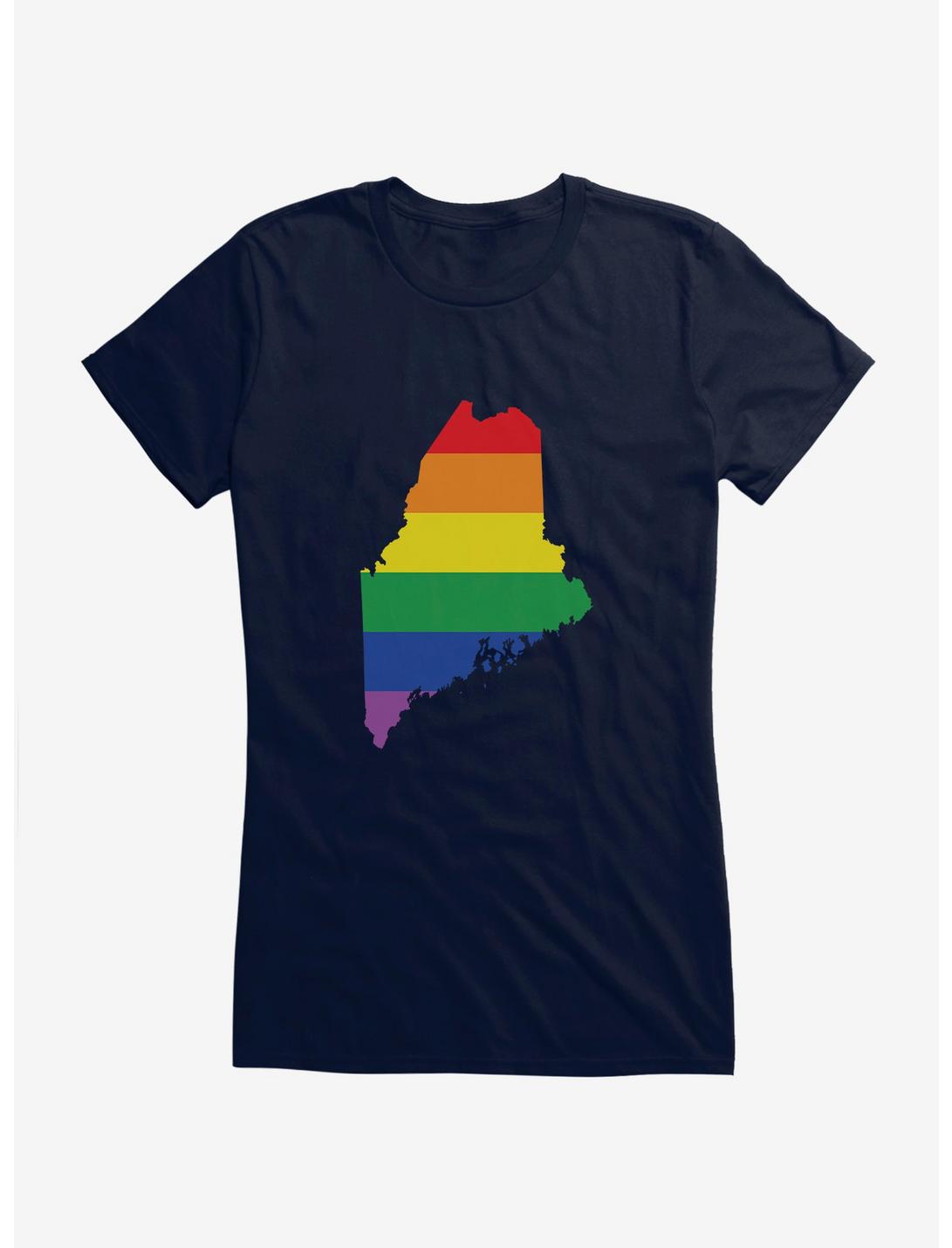 Pride State Flag Maine Girls T-Shirt, , hi-res