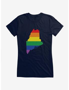 Pride State Flag Maine Girls T-Shirt, , hi-res