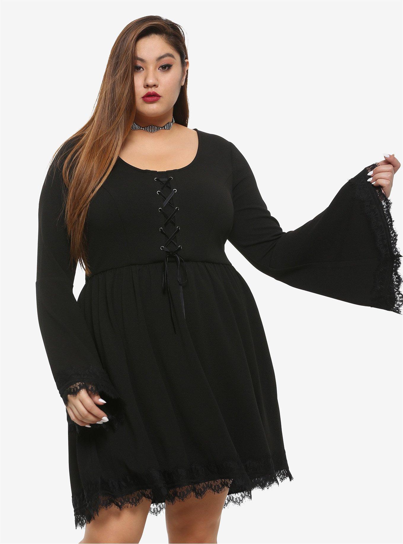 Dresses with bell shop sleeves for plus size