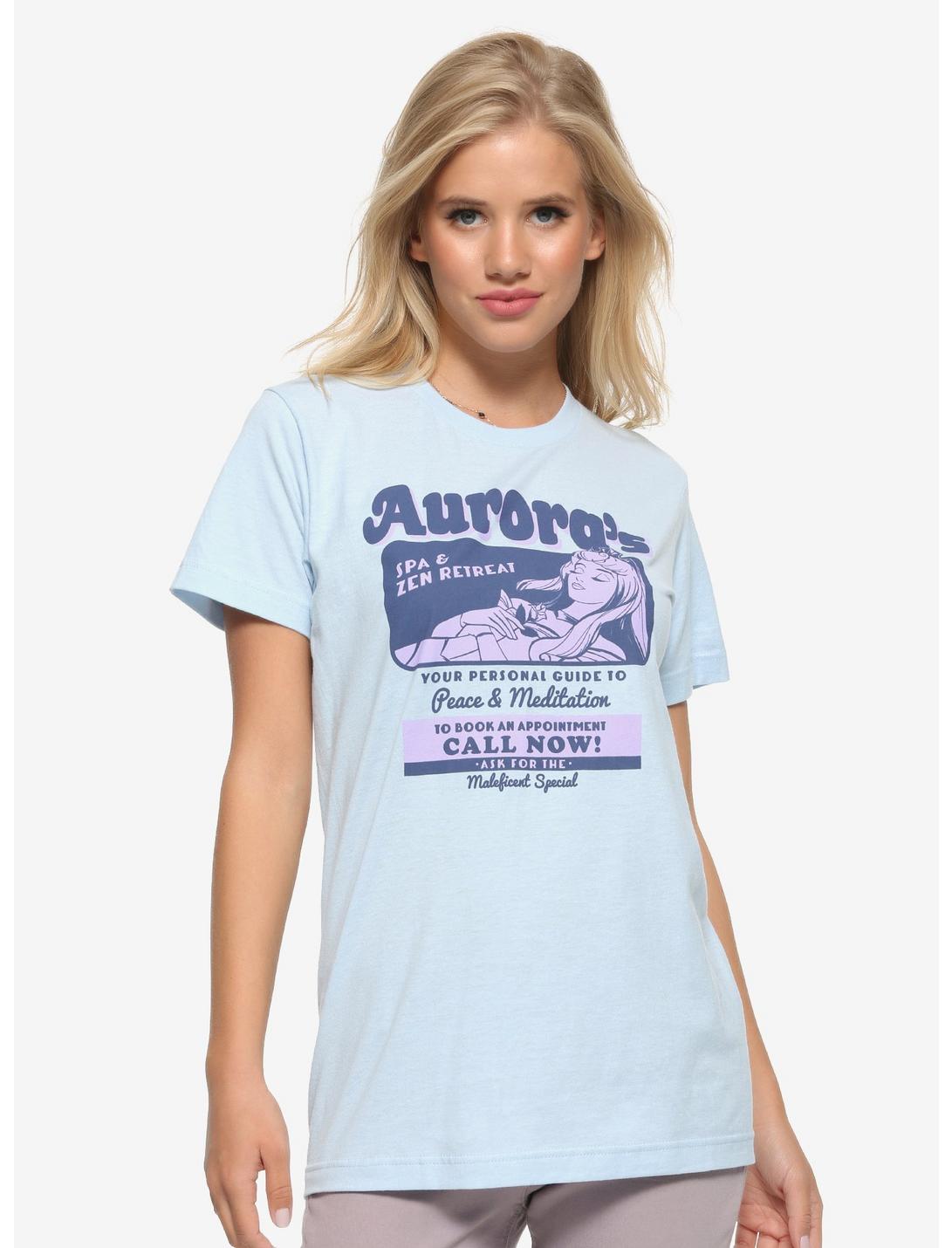 Disney Sleeping Beauty Aurora's Spa Women's T-Shirt - BoxLunch Exclusive, BLUE, hi-res
