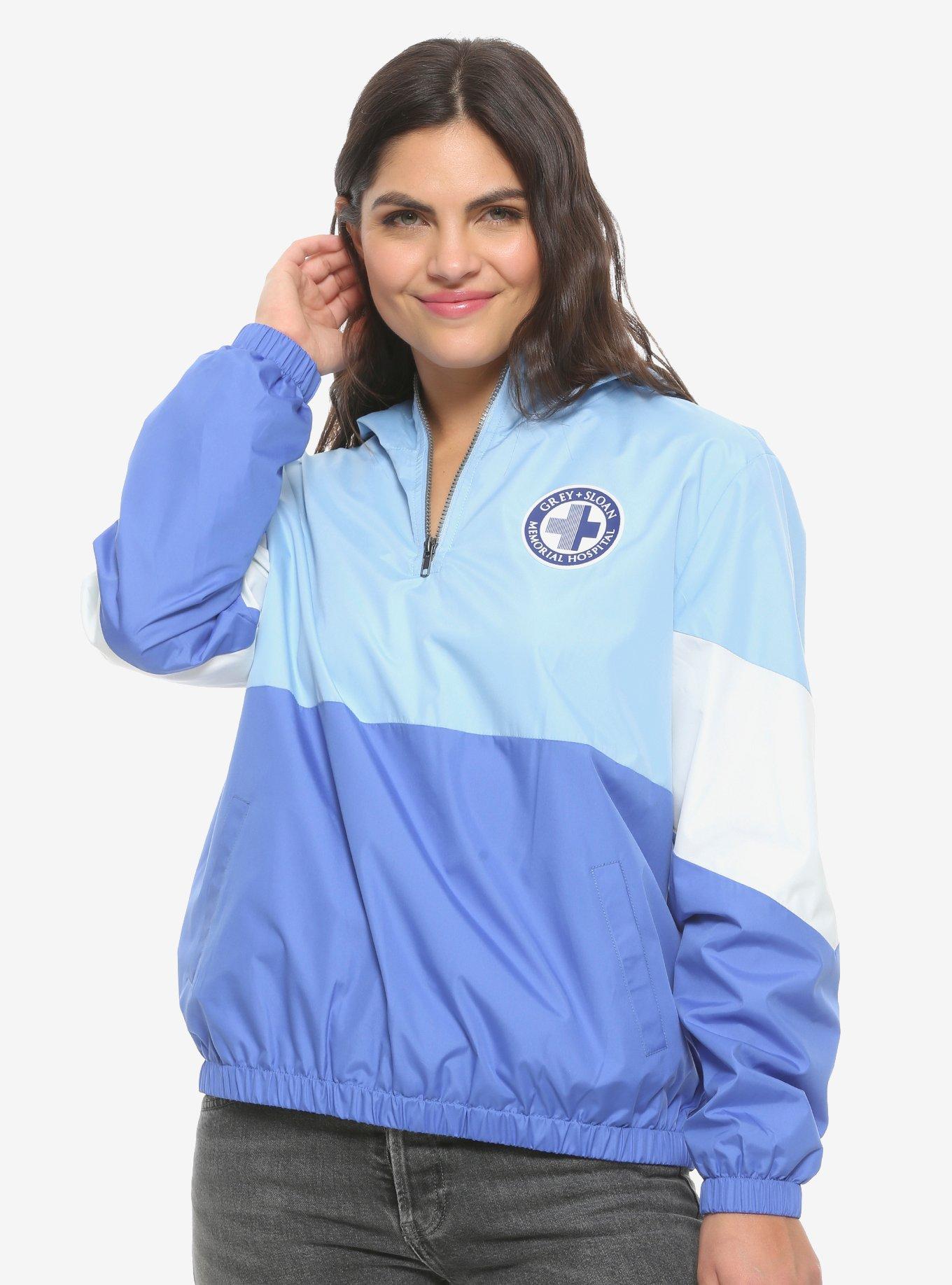 Grey's Anatomy Grey-Sloan Memorial Hospital Women's Quarter-Zip Windbreaker - BoxLunch Exclusive, MULTI, hi-res