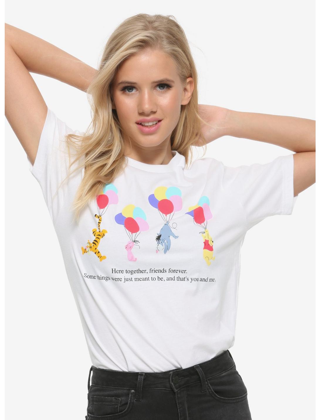 Disney Winnie the Pooh and Friends Balloon Women's T-Shirt - BoxLunch Exclusive, WHITE, hi-res
