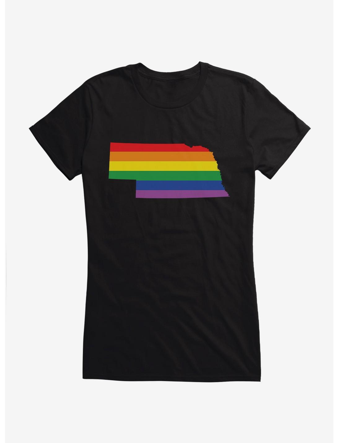 Pride State Flag Nebraska Girls T-Shirt, , hi-res