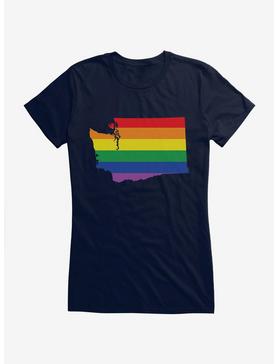Pride State Flag Washington Girls T-Shirt, , hi-res