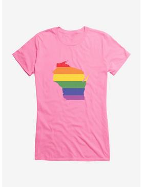 Pride State Flag Wisconsin Girls T-Shirt, , hi-res