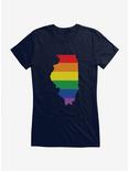 Pride State Flag Illinois Girls T-Shirt, , hi-res