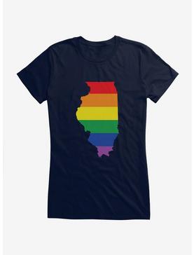 Pride State Flag Illinois Girls T-Shirt, , hi-res