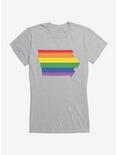 Pride State Flag Iowa Girls T-Shirt, , hi-res