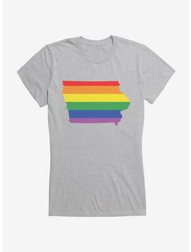 Pride State Flag Iowa Girls T-Shirt, , hi-res