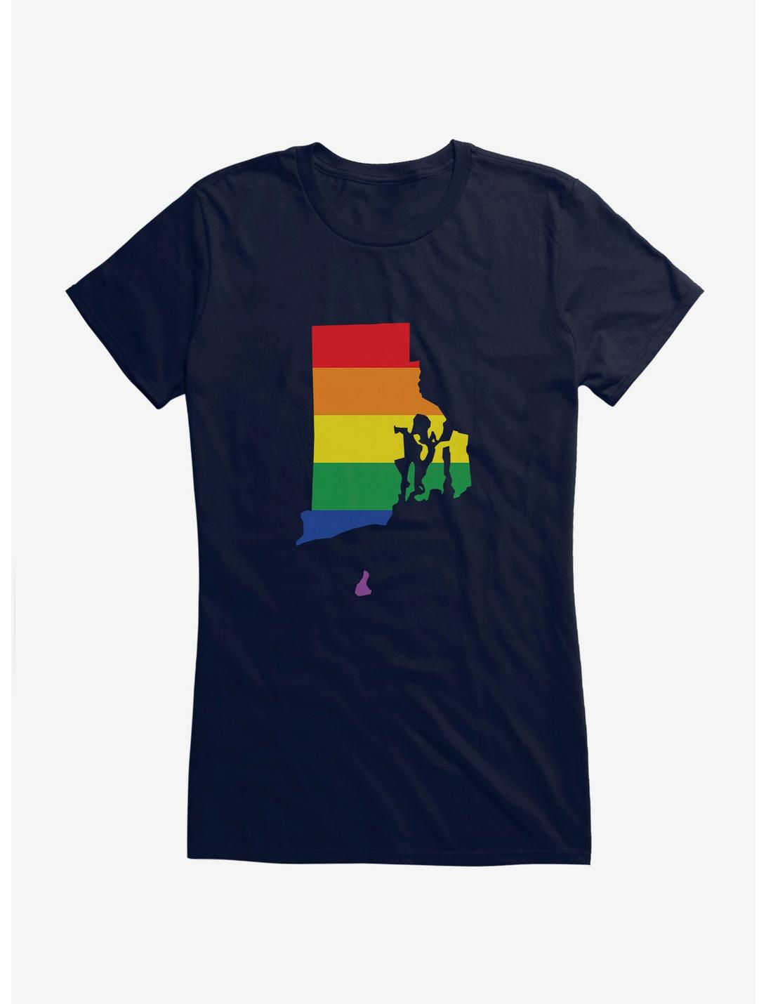 Pride State Flag Rhode Island Girls T-Shirt, , hi-res