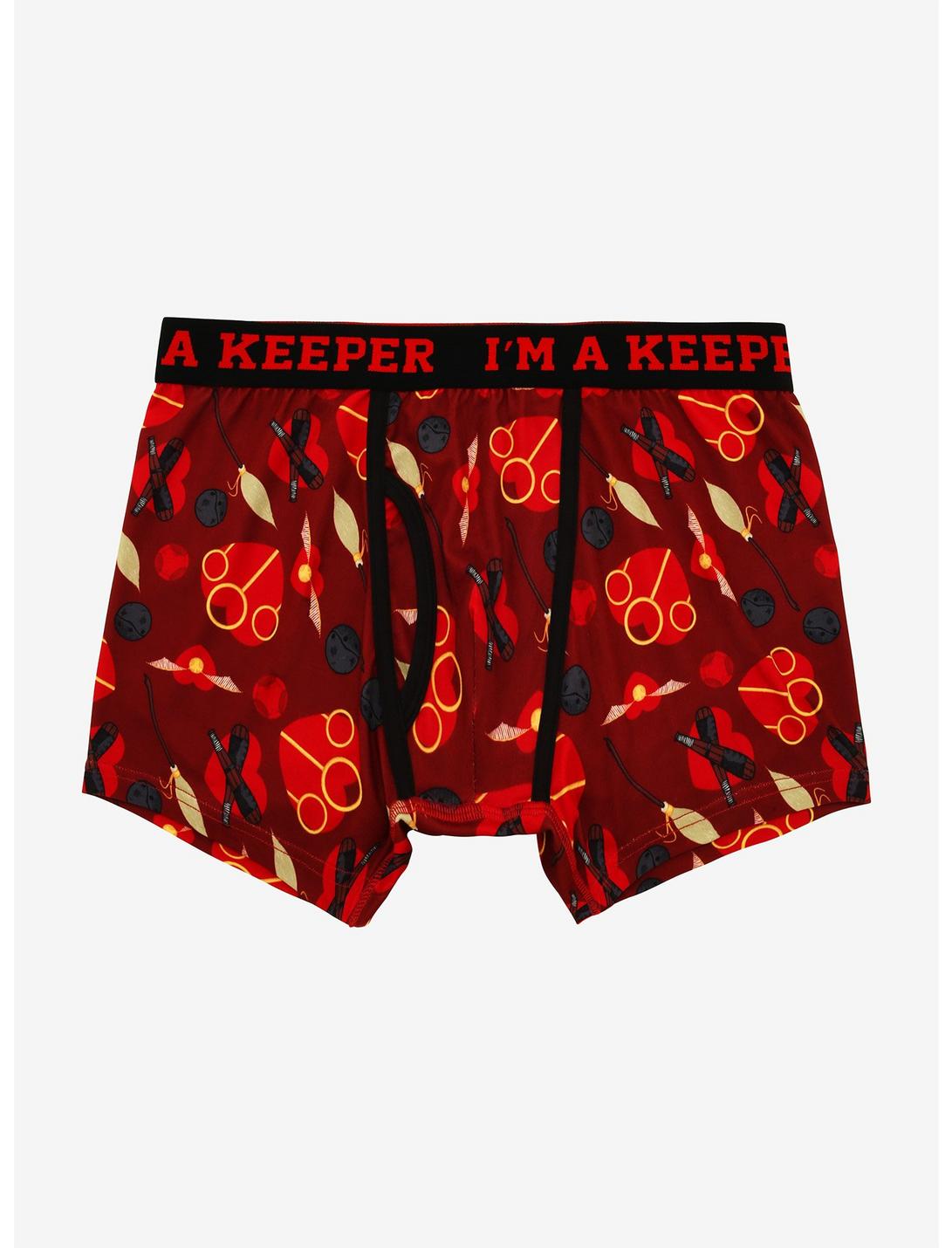Harry Potter Quidditch Boxer Briefs - BoxLunch Exclusive, RED, hi-res