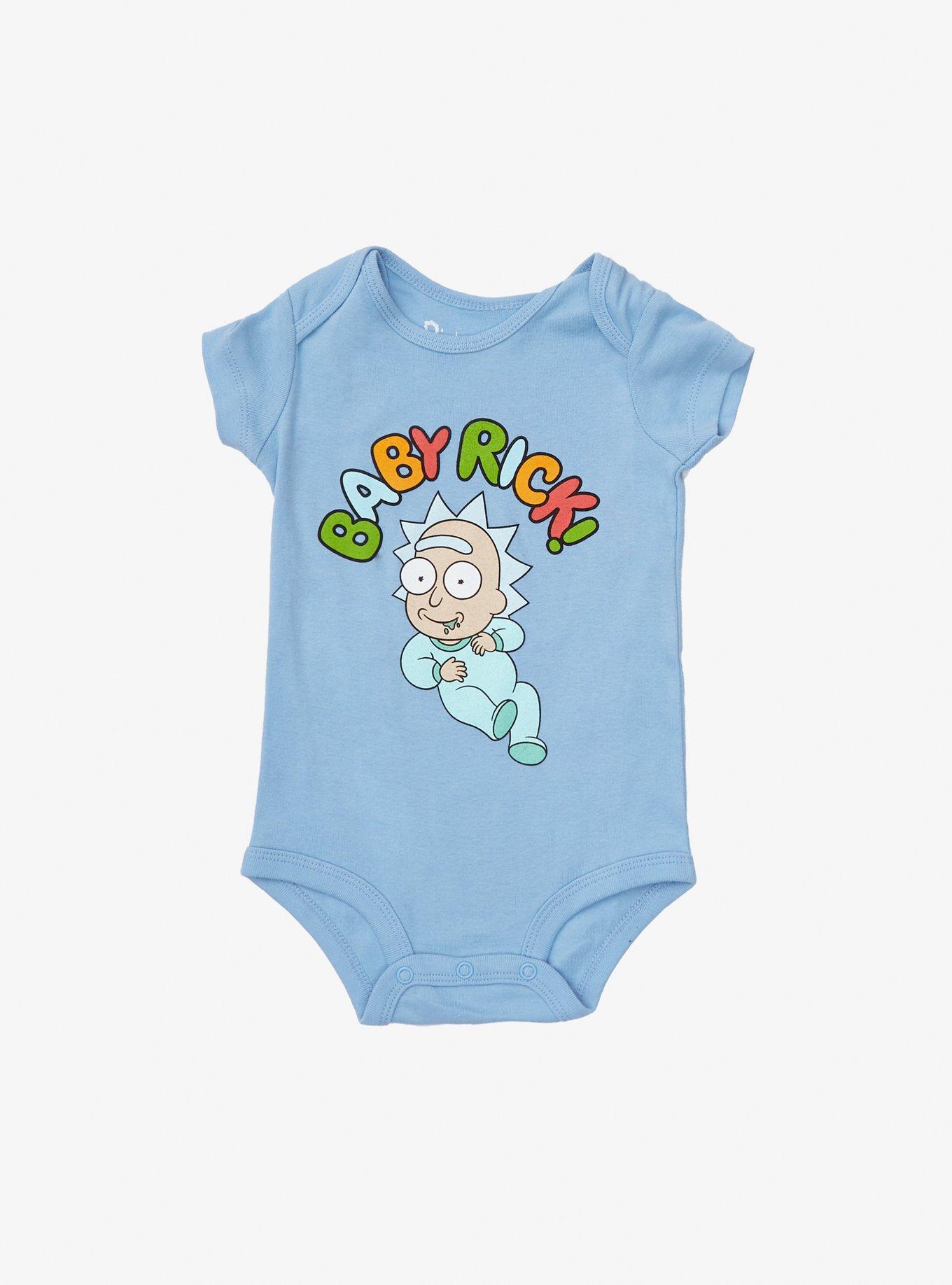 Rick and Morty Baby Rick Infant Bodysuit - BoxLunch Exclusive, BLUE, hi-res