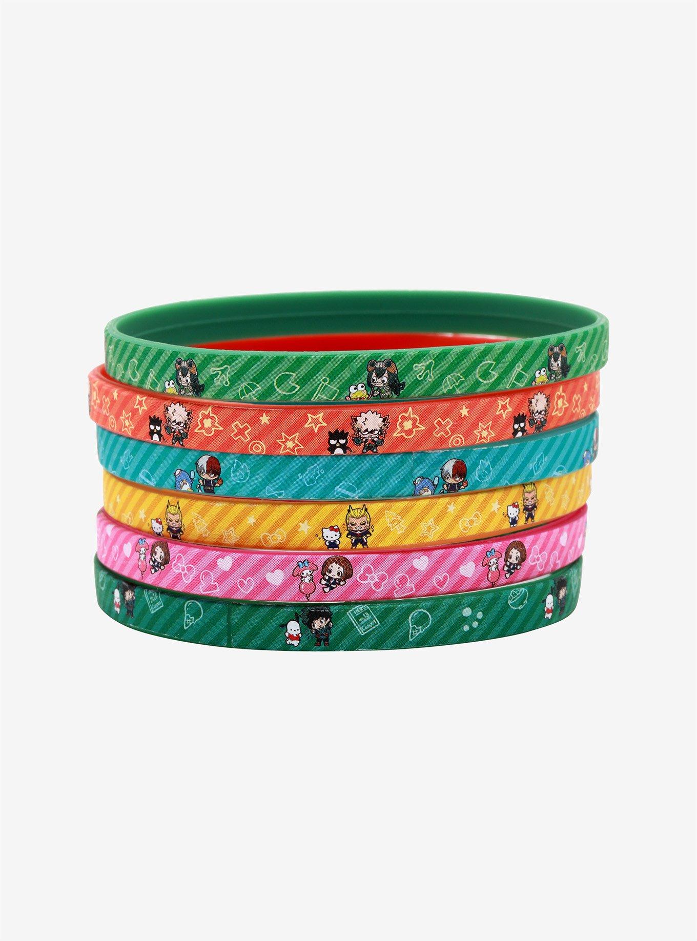 My Hero Academia X Hello Kitty And Friends Rubber Bracelet Set