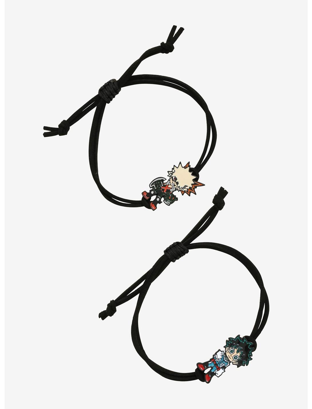 My Hero Academia Deku & Bakugo Chibi Best Friend Cord Bracelet Set, , hi-res