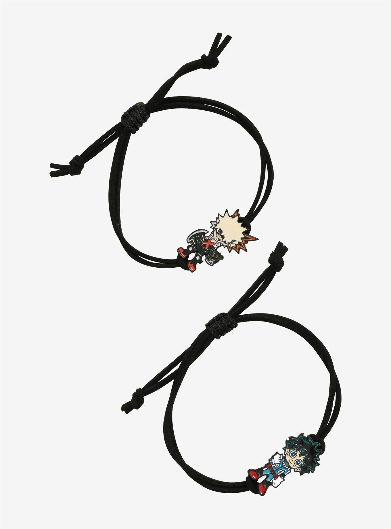 My Hero Academia Deku & Bakugo Chibi Best Friend Cord Bracelet Set, , hi-res