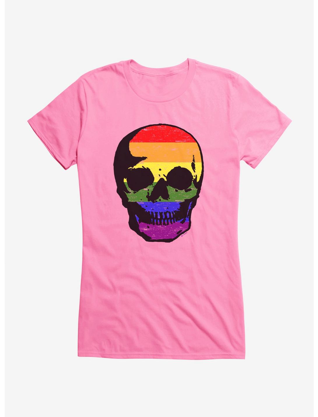 i-Create Pride Rainbow Skull Girls T-Shirt, , hi-res