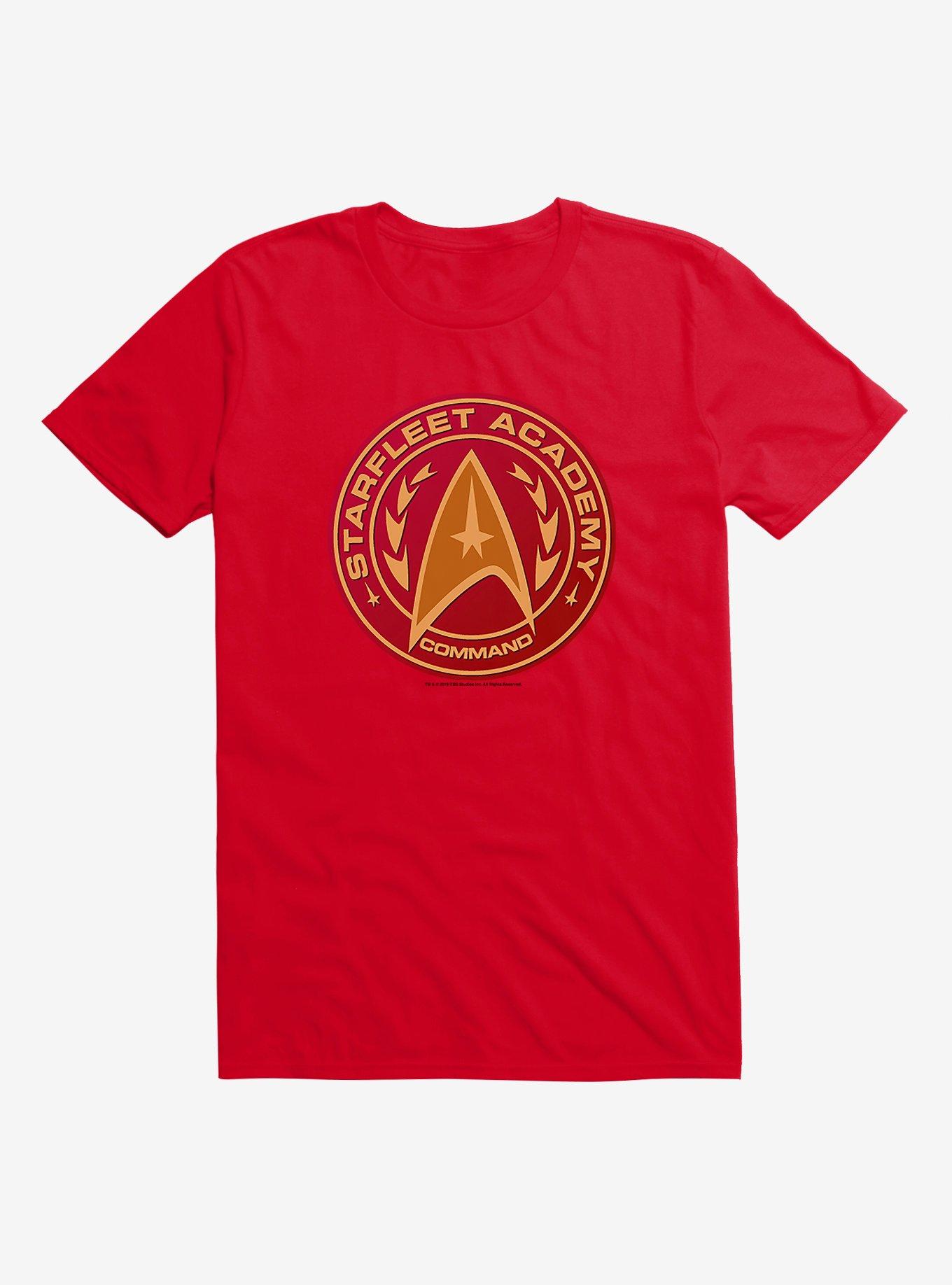 Star Trek Starfleet Academy Gold Logo T-Shirt, RED, hi-res