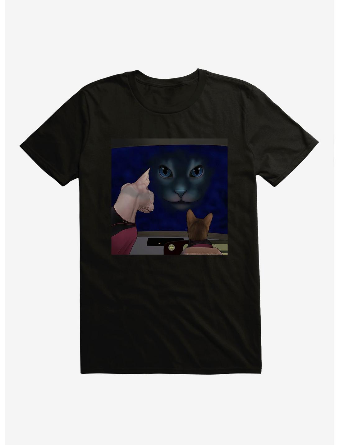 Star Trek The Next Generation Cats In The Sky T-Shirt, BLACK, hi-res