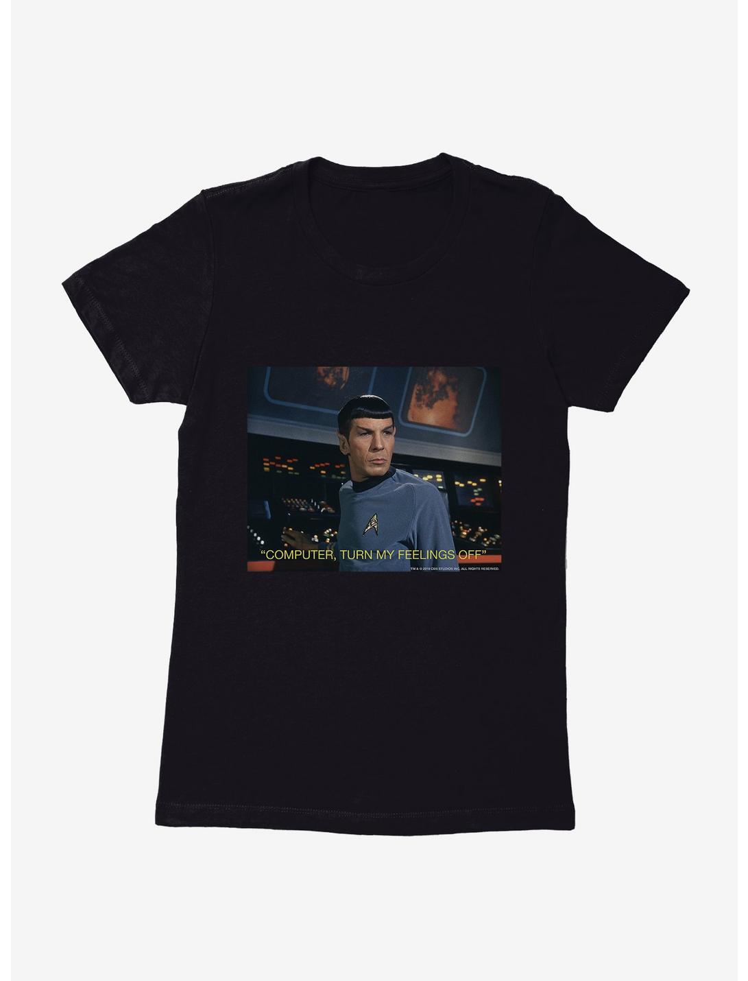 Star Trek Spock Computer Turn My Feelings Off Womens T-Shirt, BLACK, hi-res