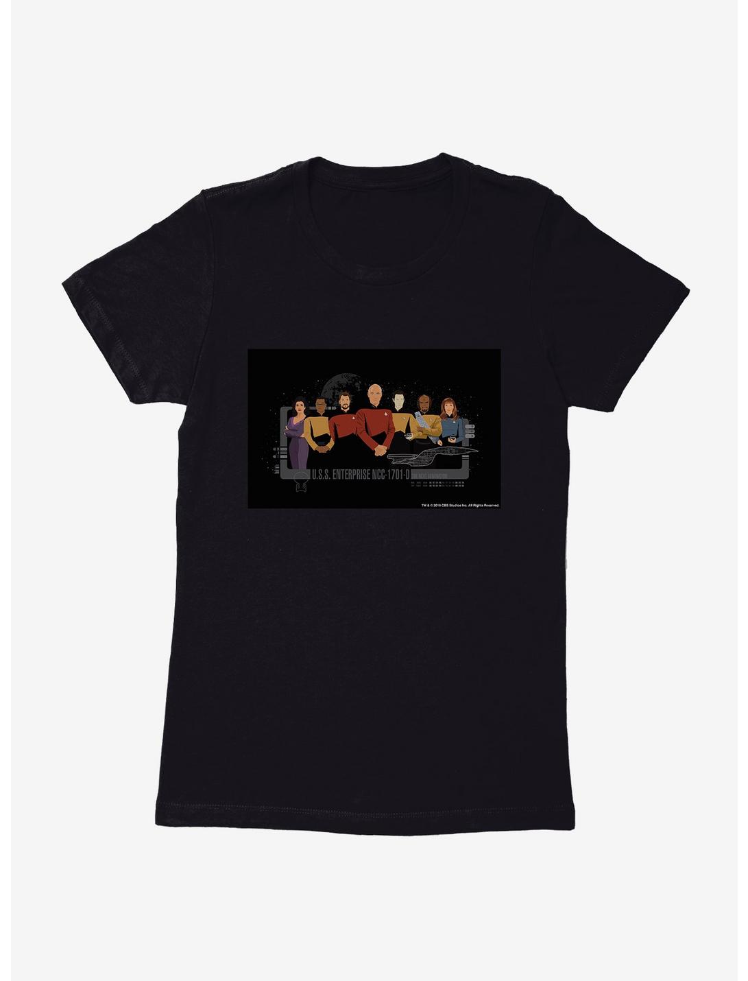 Star Trek Enterprise Team Illustration Womens T-Shirt, BLACK, hi-res