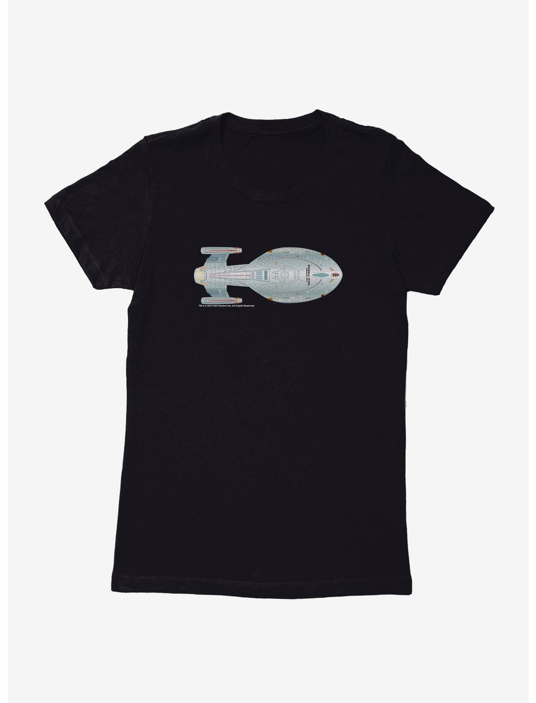 Star Trek N.C.C. 74656 Ship Model Womens T-Shirt, BLACK, hi-res