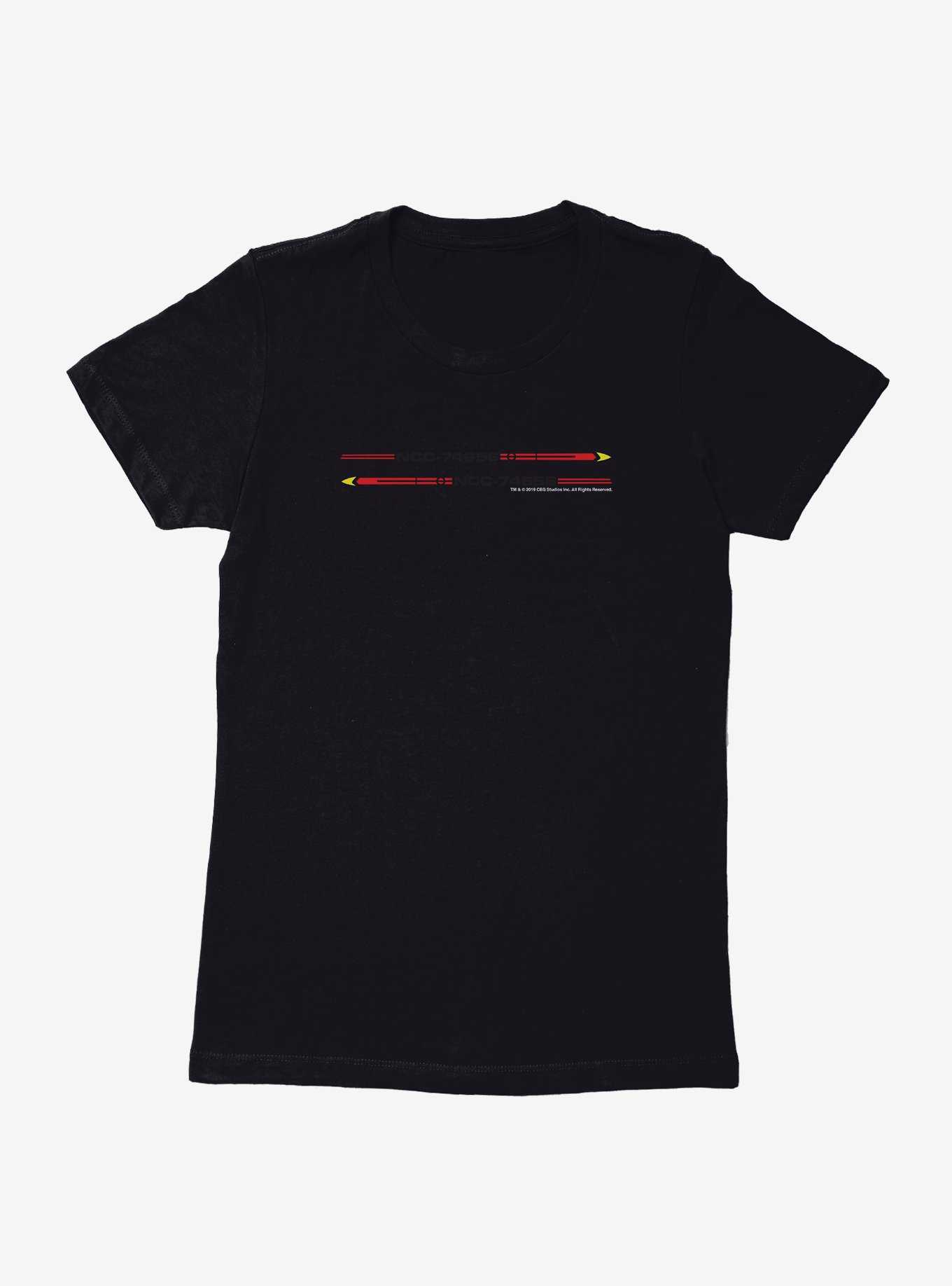 Star Trek N.C.C. 74656 Striped Logo Womens T-Shirt, , hi-res