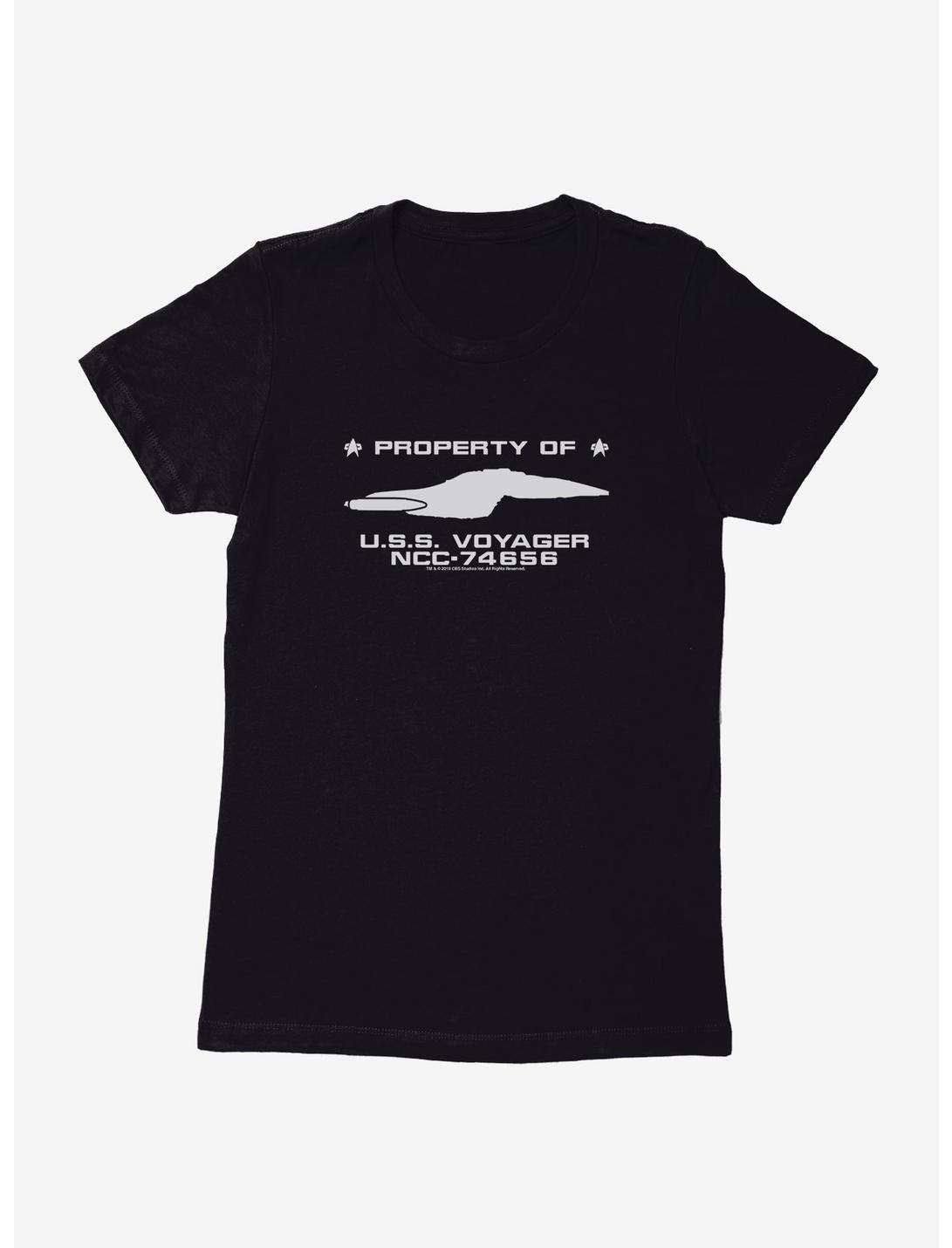 Star Trek Property Of U.S.S. Voyager Womens T-Shirt, BLACK, hi-res