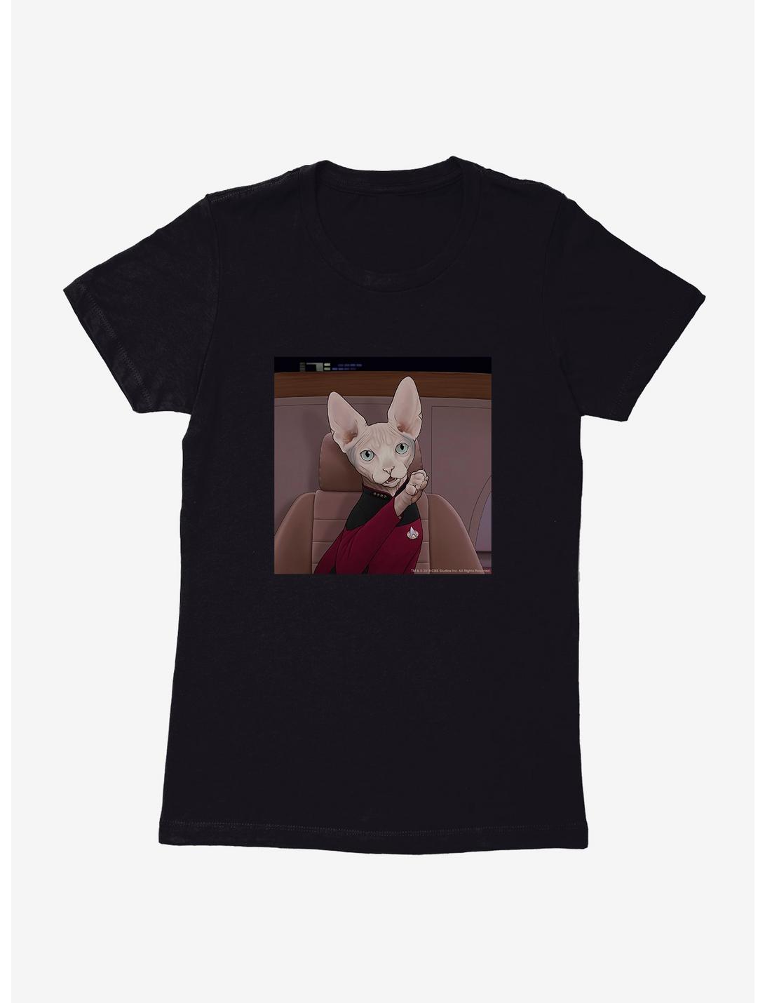 Star Trek The Next Generation Cats Picard Womens T-Shirt, BLACK, hi-res