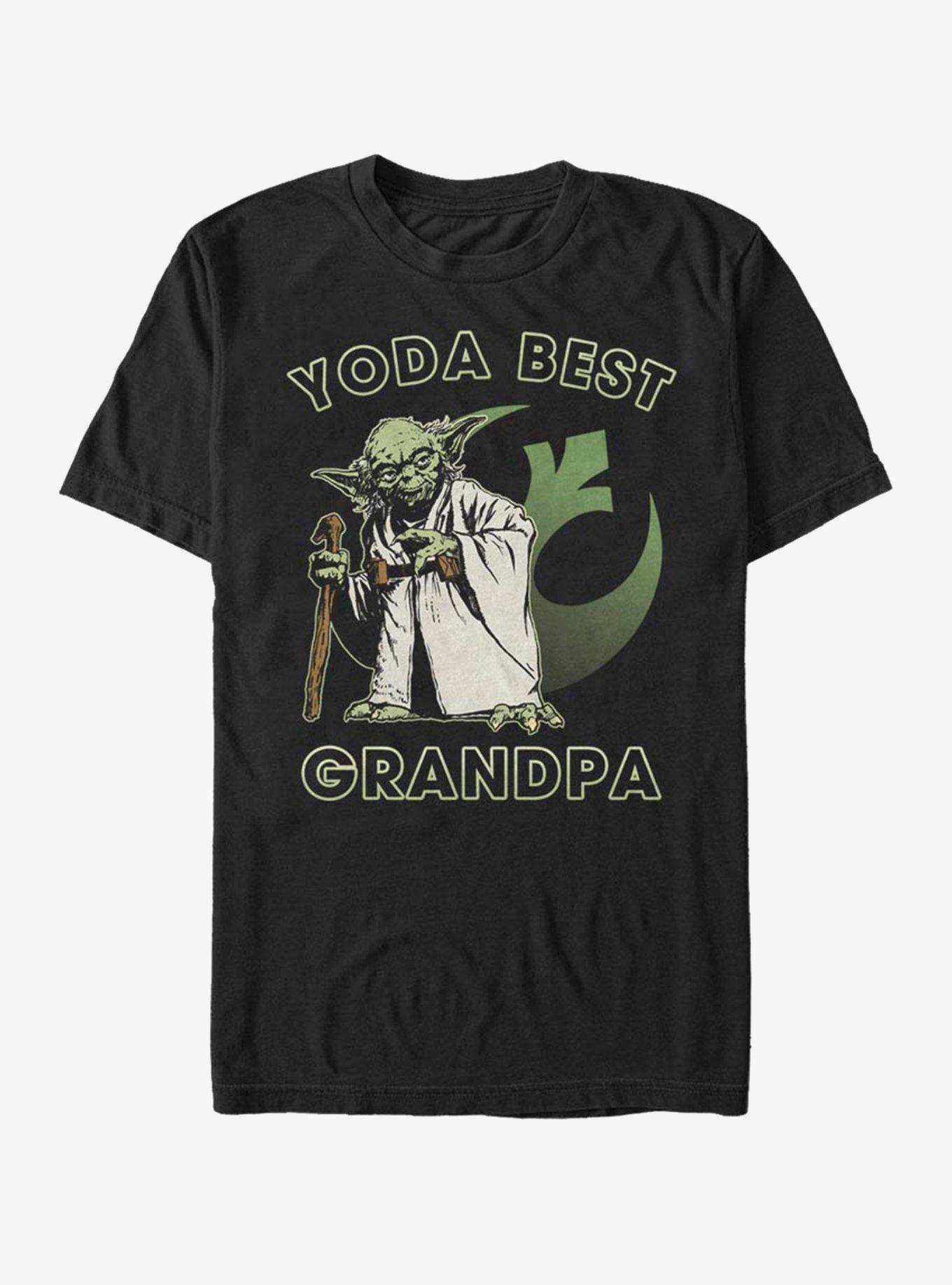 Star Wars Yoda Best Grandpa T-Shirt, BLACK, hi-res