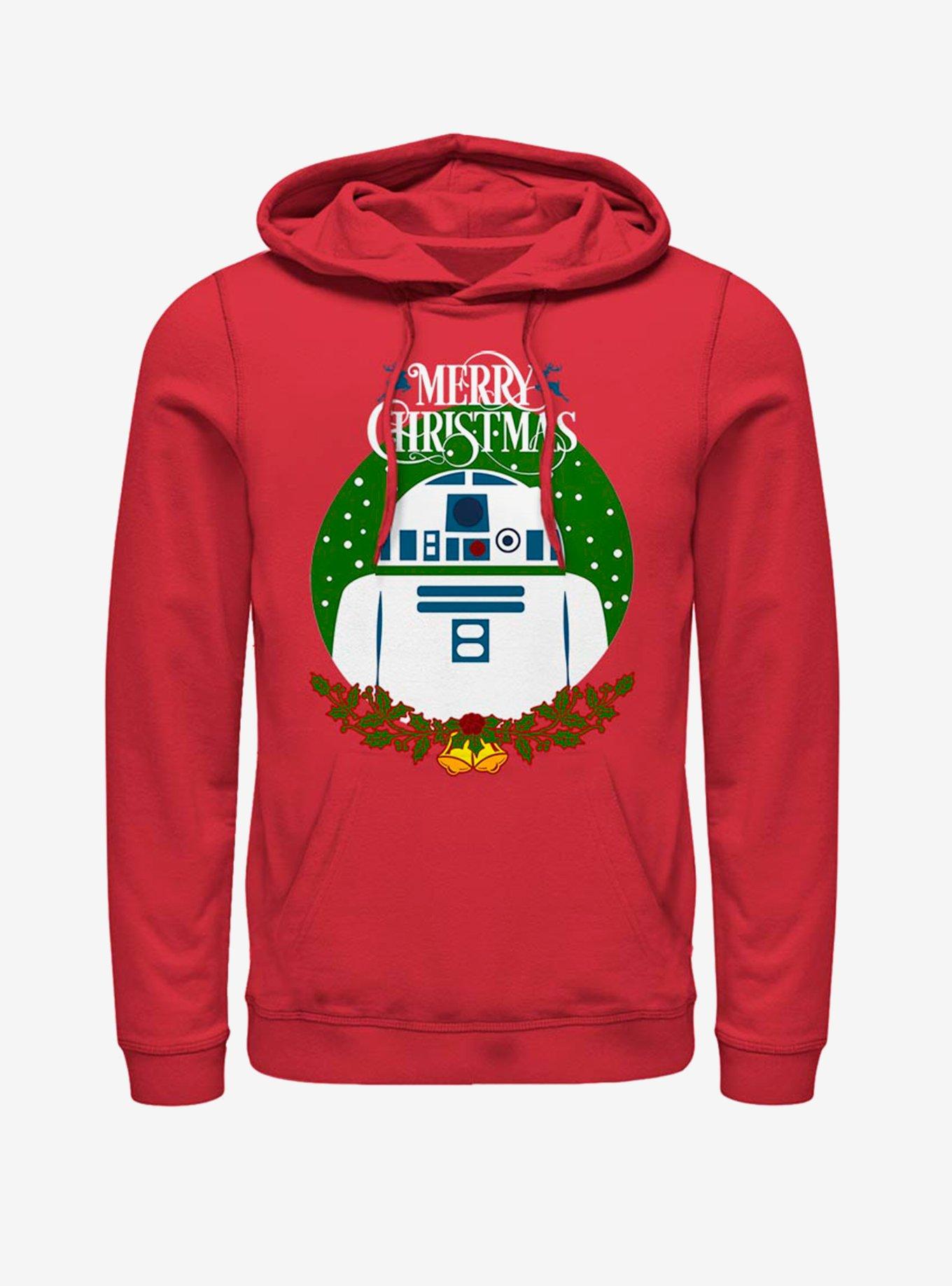 Star Wars R2D2 Wreath Hoodie, RED, hi-res