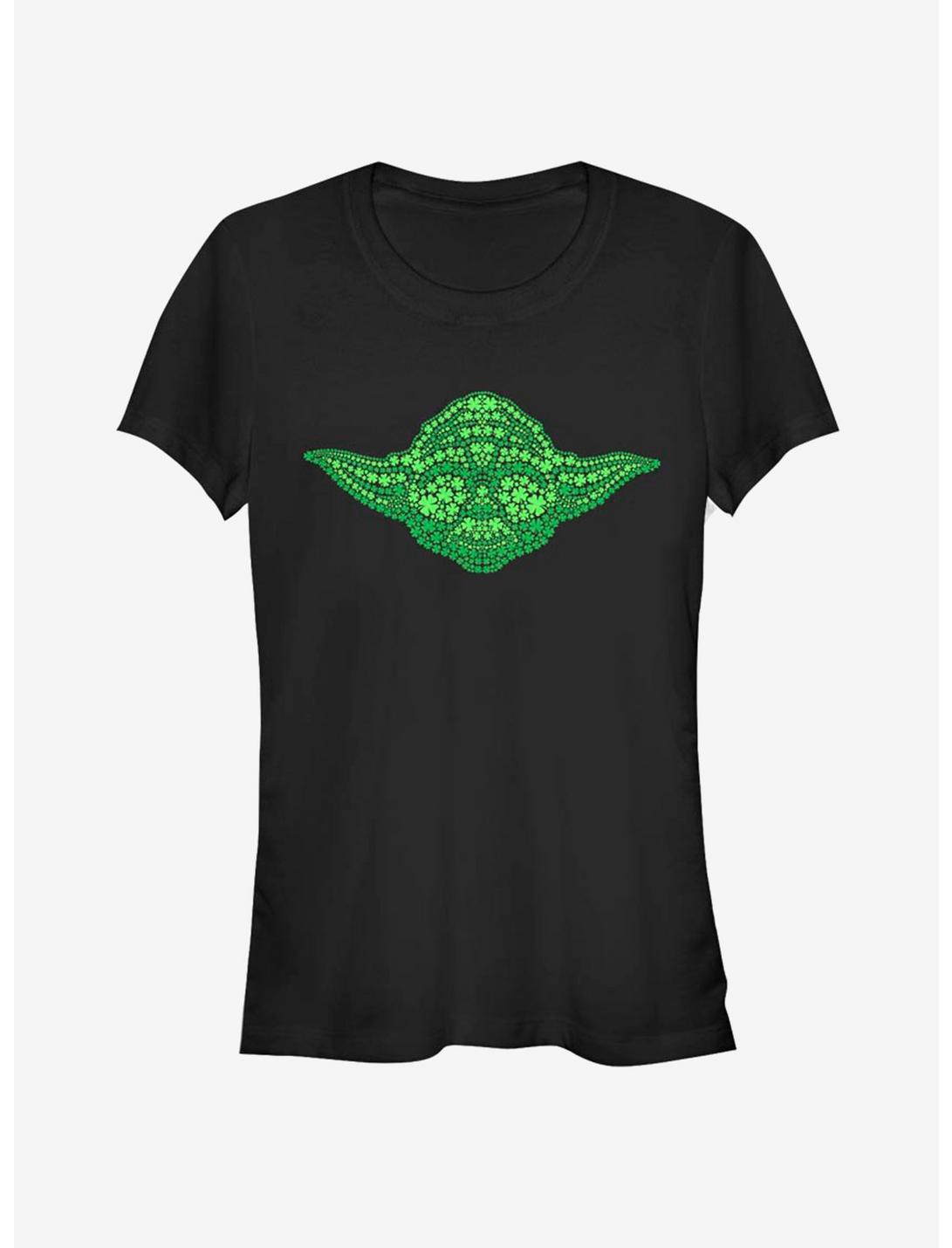Star Wars Yoda Clovers Girls T-Shirt, BLACK, hi-res