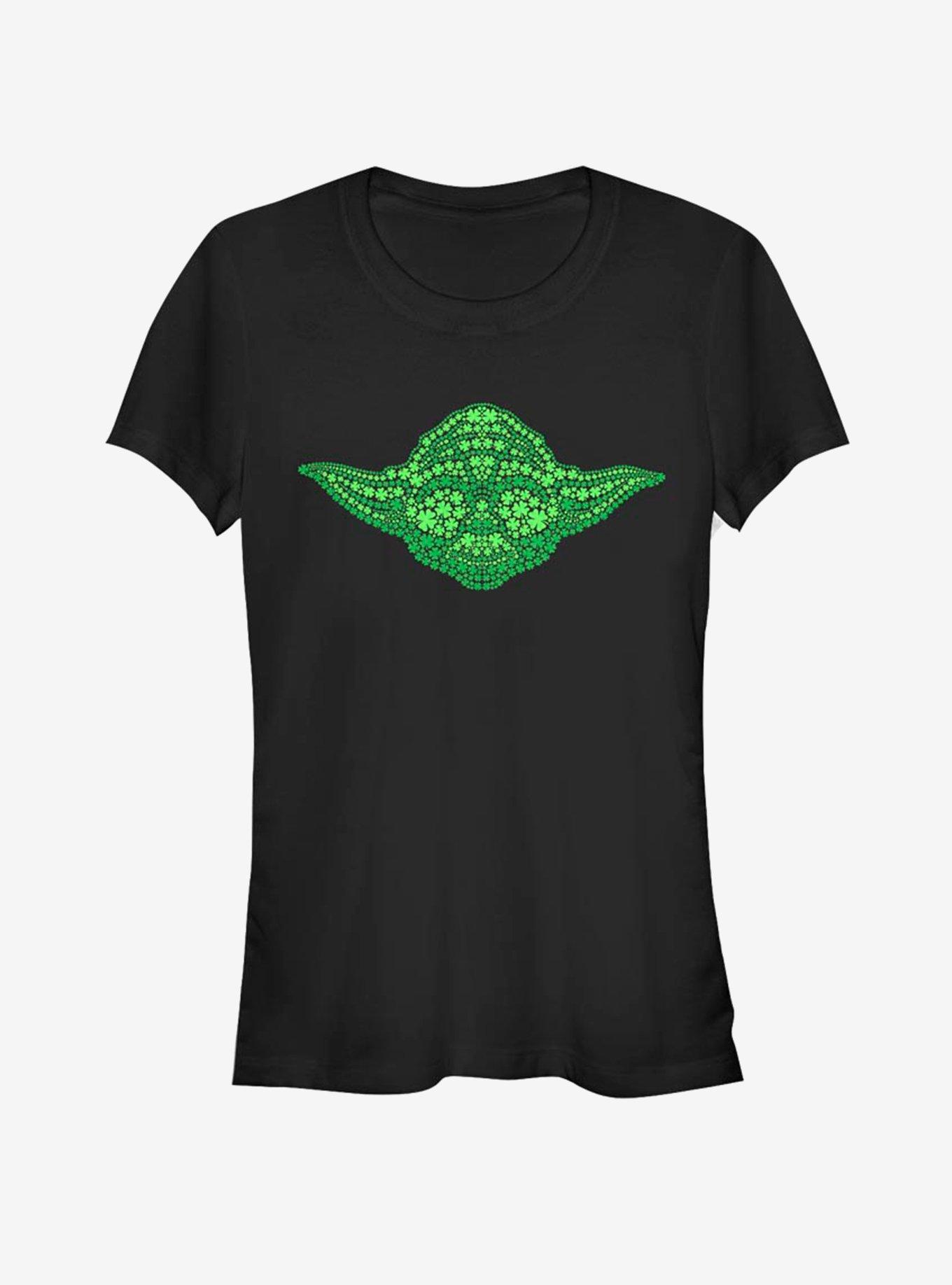 Star Wars Yoda Clovers Girls T-Shirt, BLACK, hi-res