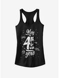 Star Wars Space Text May Fourth Girls Tank, BLACK, hi-res