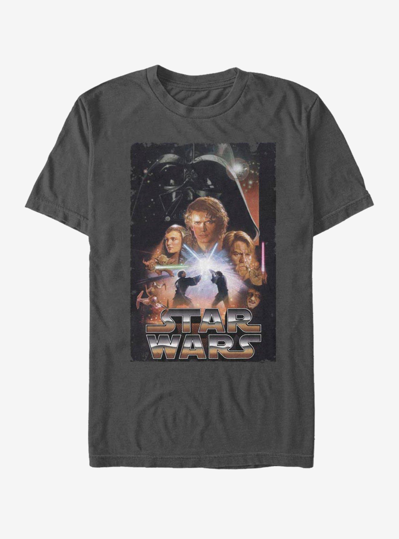 Star Wars Revenge Of The Sith Poster T-Shirt, CHARCOAL, hi-res