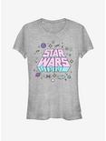 Star Wars Pop Out Logo Girls T-Shirt, ATH HTR, hi-res